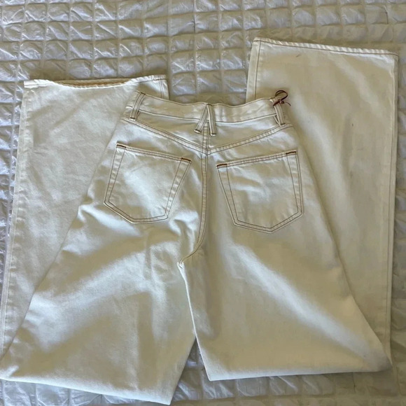 SLVRLAKE EVA wide leg  denim in Natural White - Picture 12 of 15